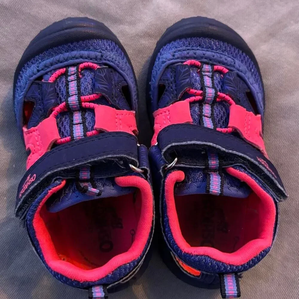 OshKosh B’gosh Drift-G Toddler Girls Bump Toe Sandals Blue/Pink